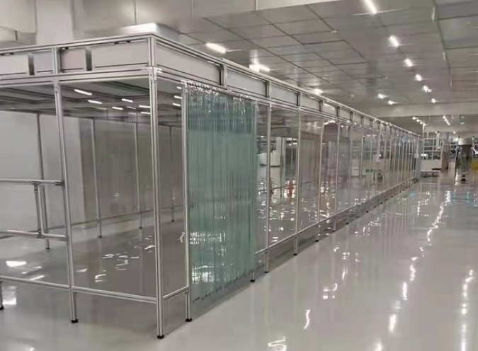 網格簾潔凈棚效果圖