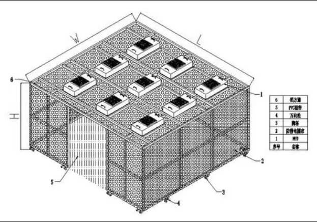 網格簾潔凈棚效果圖