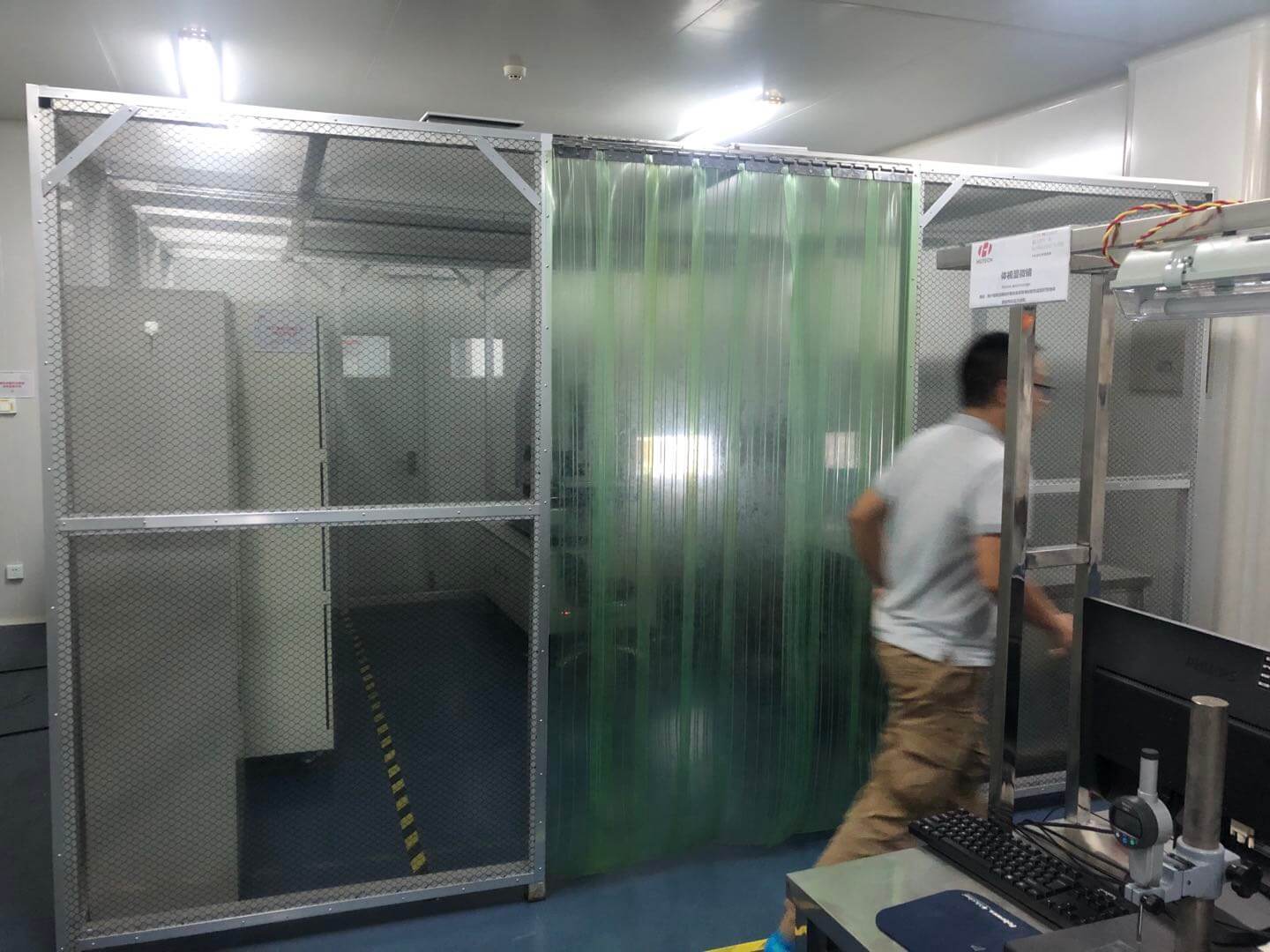 網格簾潔凈棚效果圖